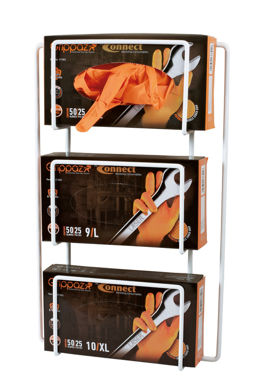 Connect 37317 Wall Mounted Glove Rack Incl 3 Boxes of Gloves