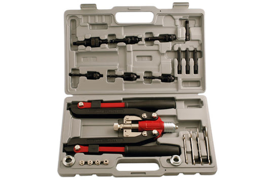 Laser Tools Heavy Duty Long Handled Riveting Riv Nut Kit Alloy & Stainless 3736