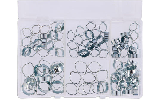 Connect Double Ear �O� Clip Box set � 8 to 20mm, 100pc 37691