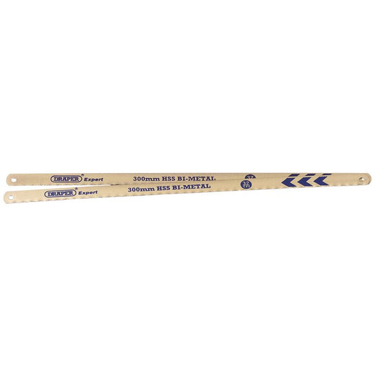 Draper Bi-Metal Hacksaw Blades 300mm 32tpi Pack of 2 Saw Edge HSS 38265