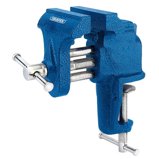 Draper Bench Vice 75mm Cast Iron With Serrated Curved Jaws 40mm Capacity 38267