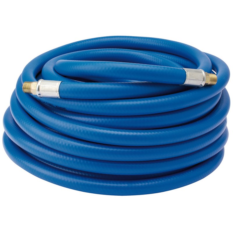 Draper Air Line Hose 15m 3/8" 10mm Bore 1/4" BSP Male Ends Blue 38337