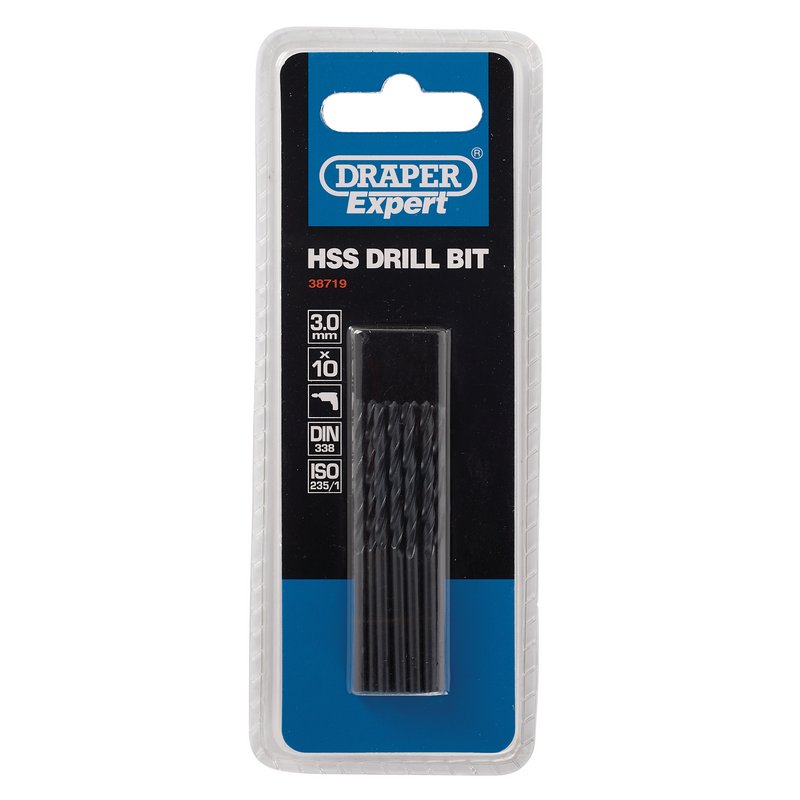 Draper HSS Drill Bit 3.0mm Pack of 10 Expert Quality 38719