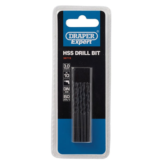 Draper HSS Drill Bit 3.0mm Pack of 10 Expert Quality 38719
