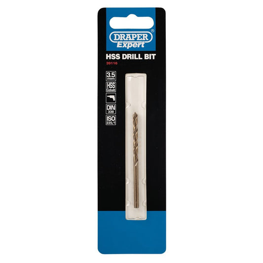 Draper HSS Cobalt Drill Bit 3.5mm Expert Quality Metric High Speed 39116