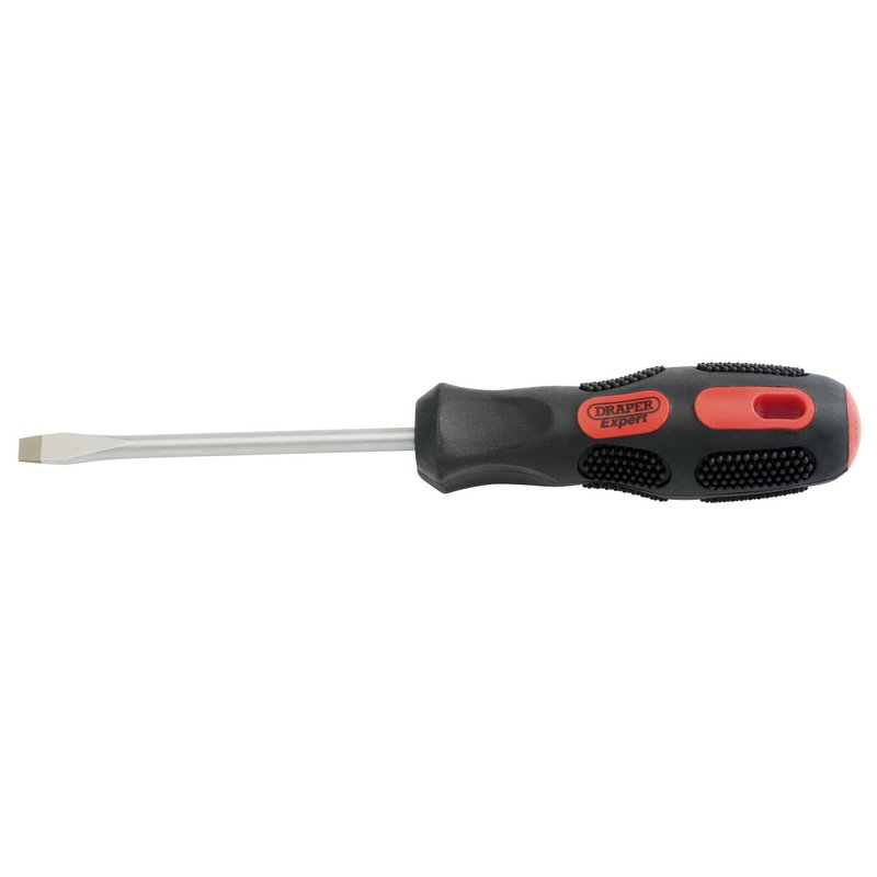 Draper Plain Slot Flared Tip Screwdriver 6 x 100mm soft grip 40013
