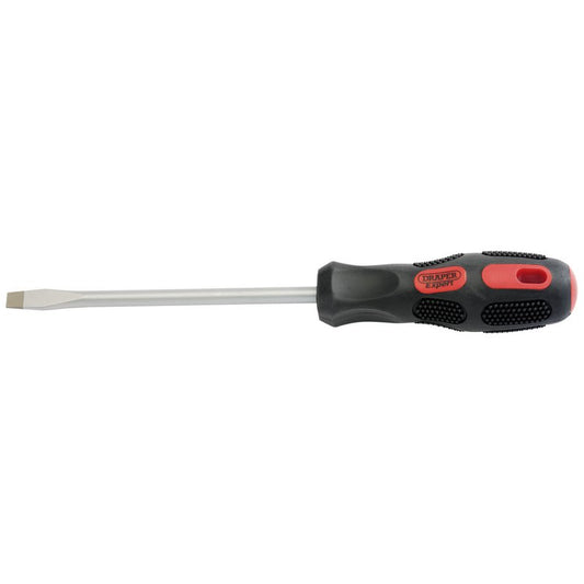 Draper Plain Slot Flared Tip Screwdriver 8 x 150mm Soft Grip Handle 40014