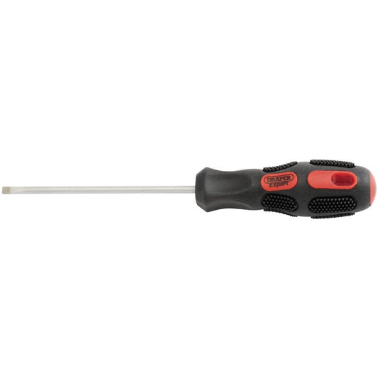 Draper Plain Slot Parallel Screwdriver 3.2 x 75mm soft grip blasted tip 40031