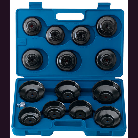 Draper Oil Filter Cup Socket Set 3/8"D 15 pc American European & Eastern 40105