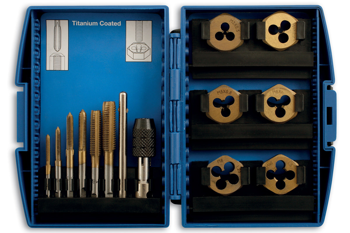 Laser Tools Metric Tap & Die Set 13pc 4026
