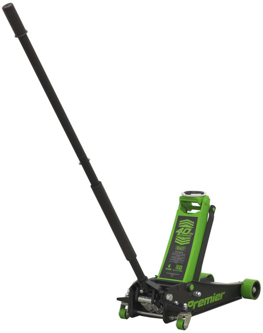 Sealey Trolley Jack 4 Tonne Low Profile Rocket Lift Green 4040AG