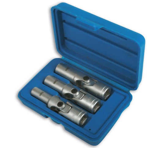 Laser Tools Metric Glow Plug Socket Set 3/8"D 3pc Universal Sizes 8 10 12mm 4122