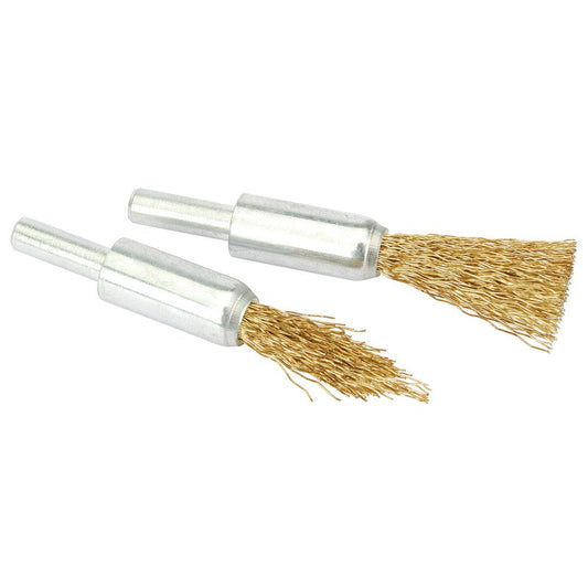 Draper Brass Steel Crimped Decarb Brush Set 2 Piece 6mm Round Shank 41439