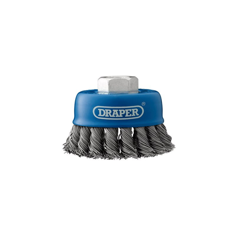 Draper M14 Steel Twist Knot Wire Cup Brush 75mm 41449