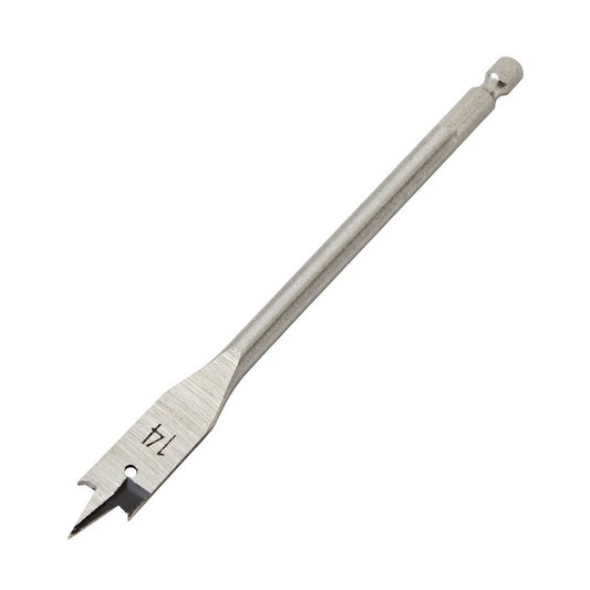 Draper Flat Wood Drill Bit 14mm Hex Shank Double Ground Tri Point 41507