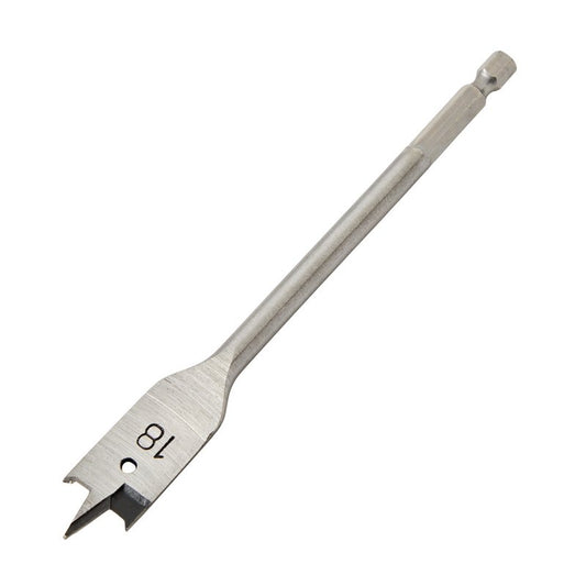 Draper Flat Wood Drill Bit 18mm Hex Shank Double Ground Tri Point 41511