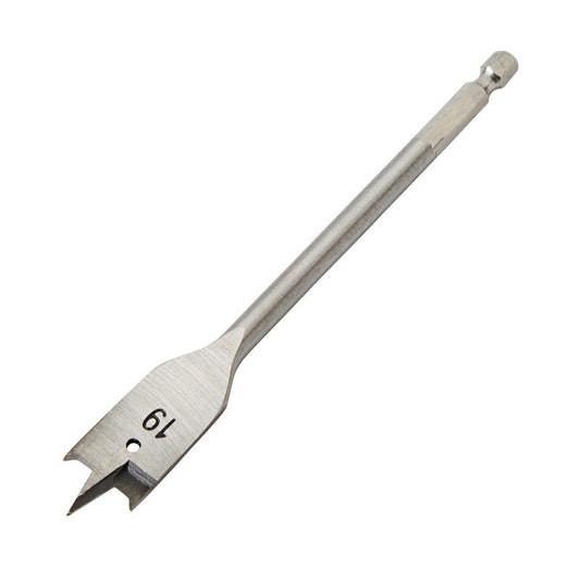 Draper Flat Wood Drill Bit 19mm Hex Shank Double Ground Tri Point 41529