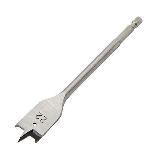 Draper Flat Wood Drill Bit 22mm Hex Shank Double Ground Tri Point 41590