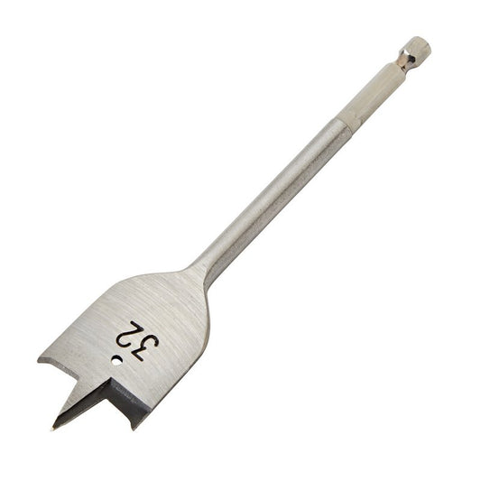 Draper Flat Wood Drill Bit 32mm Hex Shank Double Ground Tri Point 41787