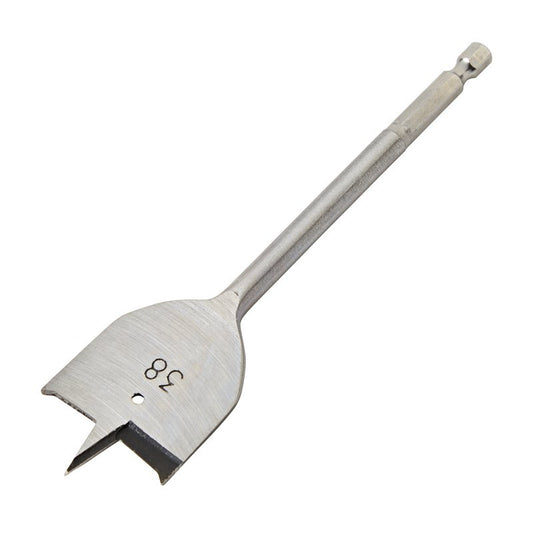 Draper Flat Wood Drill Bit 38mm Hex Shank Double Ground Tri Point 41789