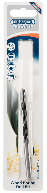 Draper Wood Drill Bit 7mm For Use With Hand And Power Drills 41795