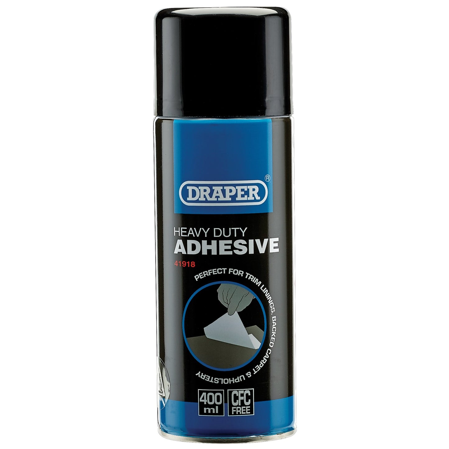 Draper Heavy Duty Spray Adhesive 400ml Glass Rubber Plastic Metal Wood 41918