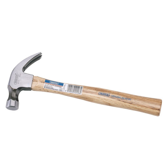 Draper Hickory Shaft Claw Hammer 450g 16oz Carbon Steel Head 42496