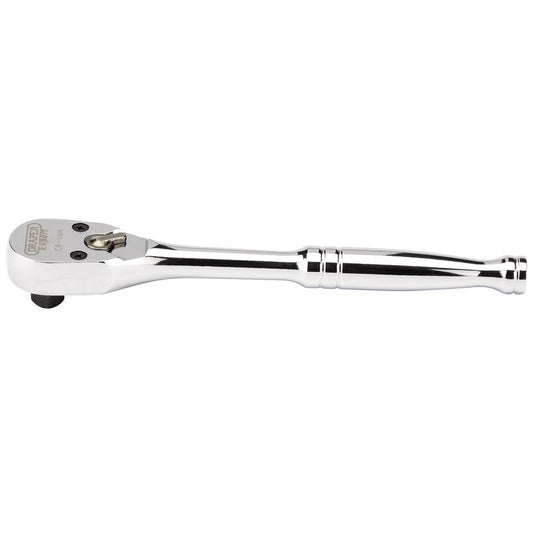 Draper 1/4"D 60 Tooth Sealed Head Reversible Ratchet Polished Finish 43718