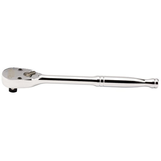 Draper 1/2"D 60 Tooth Sealed Head Reversible Ratchet Polished Finish 43741