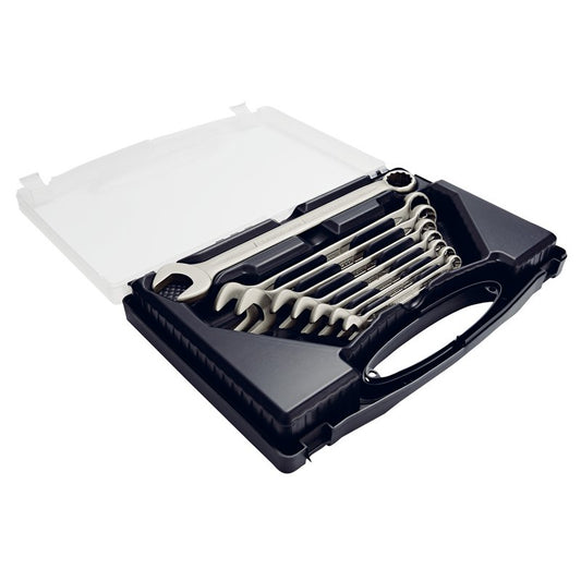 Draper Long Metric Stainless Steel Combination Spanner Set 8 Piece 44019