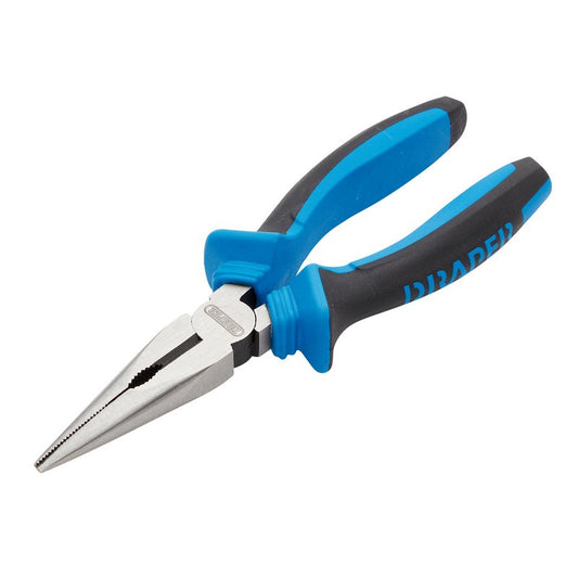 Draper Soft Grip Long Nose Pliers 160mm Hardened Cutting Edges 44141
