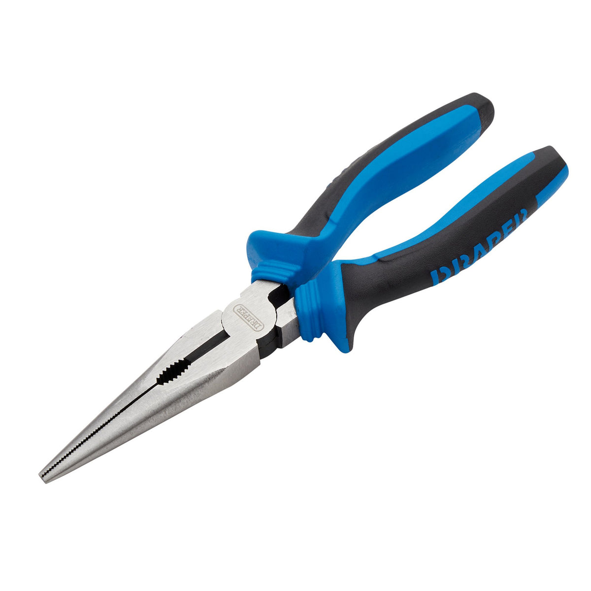 Draper Soft Grip Long Nose Pliers With Wire Cutter 200mm Satin Finish 44143