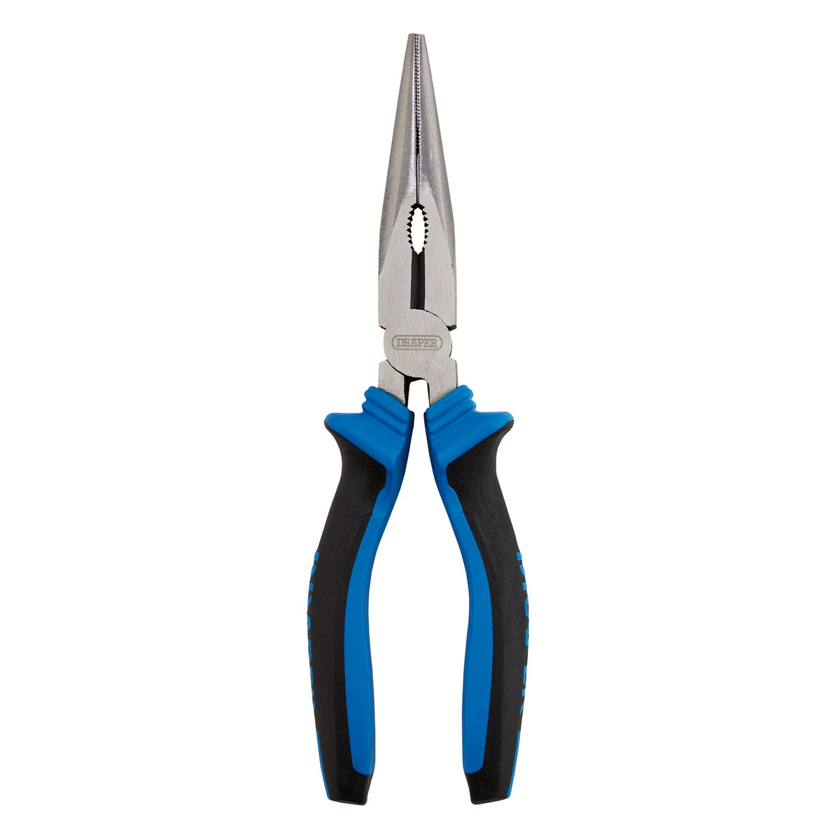 Draper Soft Grip Long Nose Pliers With Wire Cutter 200mm Satin Finish 44143