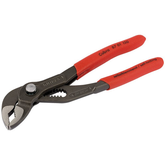 Knipex 150mm Cobra Waterpump Pliers One Handed Adjustment 87 01 150 SB