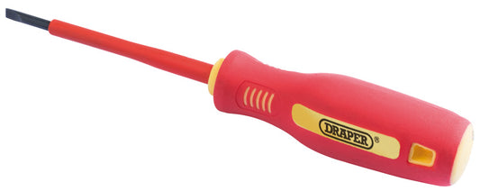 Draper Fully Insulated Plain Slot Screwdriver 3 x 75mm soft grip 46516