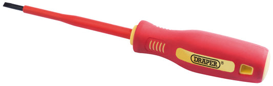 Draper Fully Insulated Plain Slot Screwdriver 4 x 100mm 46517