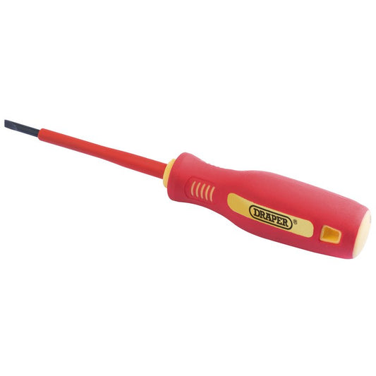Draper Fully Insulated Plain Slot Screwdriver 2.5 x 75mm 46521
