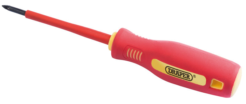 Draper Fully Insulated Soft Grip Cross Slot Screwdriver No.0 x 75mm 46527
