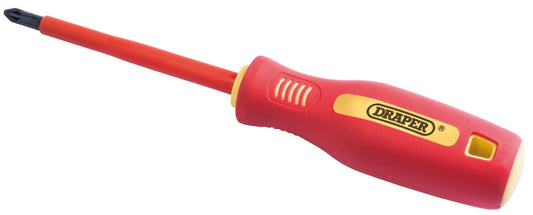 Draper Fully Insulated Soft Grip Cross Slot Screwdriver No.2 x 100mm 46529