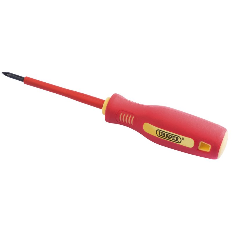 Draper Fully Insulated Soft Grip Cross Slot Screwdriver No.0 x 75mm 46530