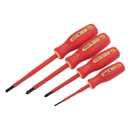 Draper Fully Insulated Screwdriver Set 4 Piece VDE Approved 46539