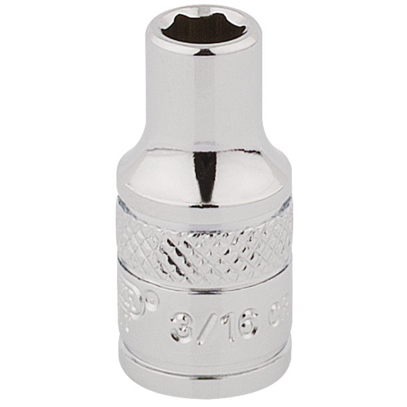 Draper 1/4"D HI-TORQ 6 Point Socket 3/16" Knurled Ring Standard Length 48345