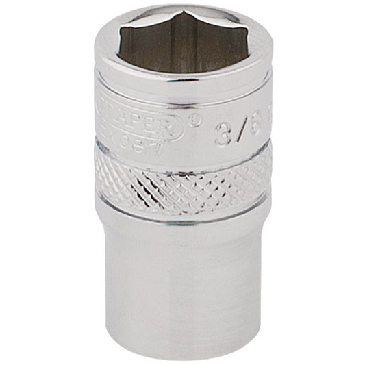 Draper 1/4"D HI-TORQ 6 Point Socket 3/8" Knurled Ring Standard Length 48914