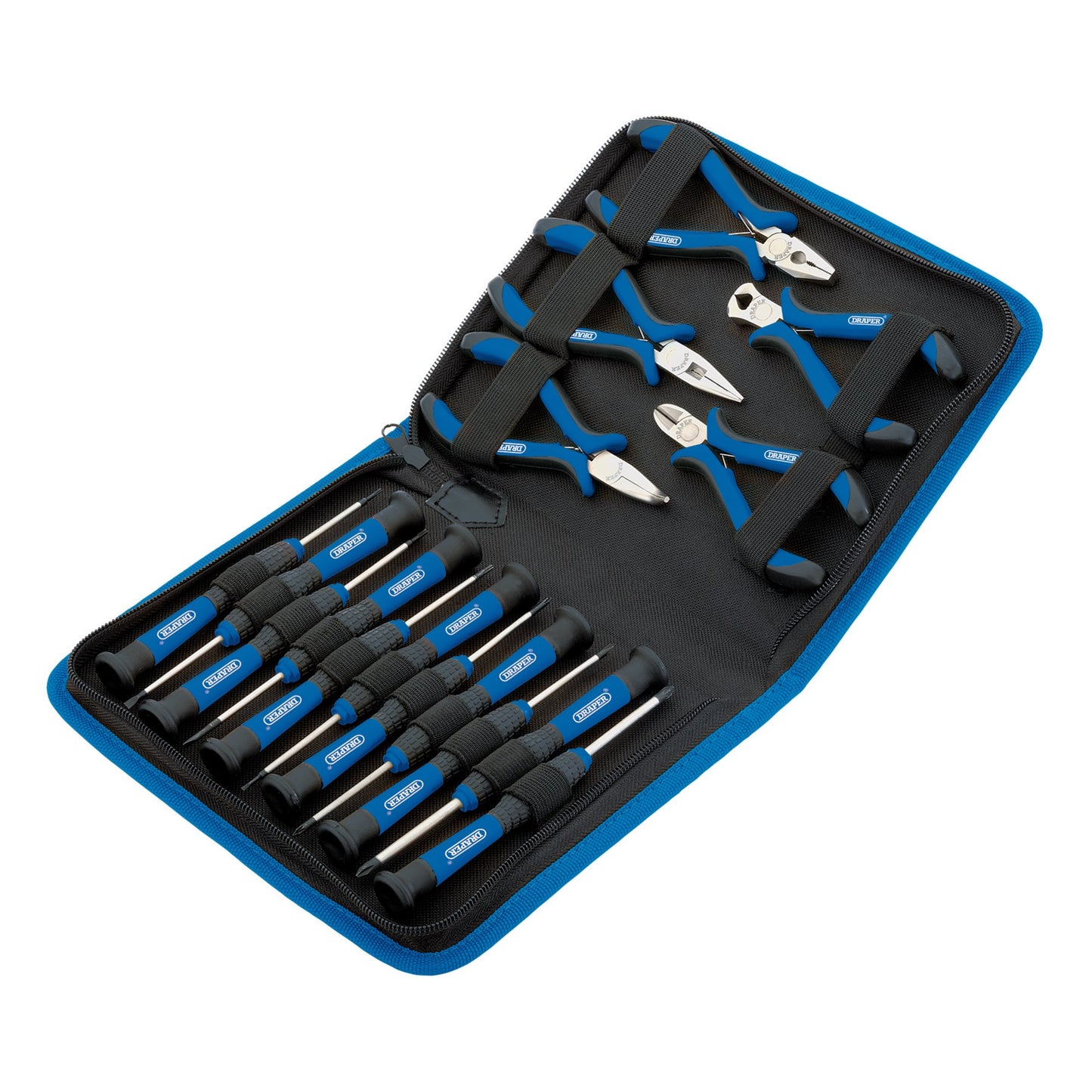 Draper Precision Plier and Screwdriver Set 16 Piece In A Storage Case 48958
