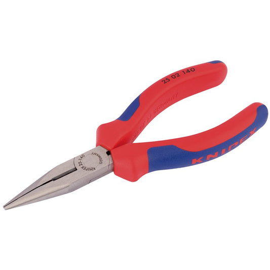 Knipex SB 140mm Long Nose Pliers Heavy Duty Handles Serrated Jaws 25 02 140