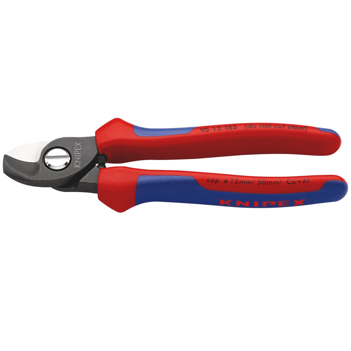 Knipex Copper or Aluminium Only Cable Shear 165mm 15mm Cut 95 12 165 SB