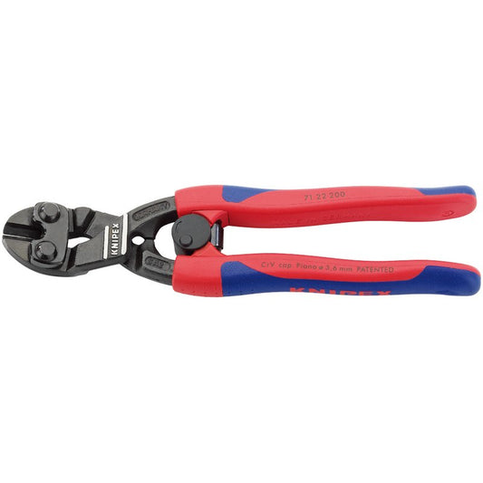 Knipex 200mm Cobolt Compact Angled Head Bolt Cutters with Sprung Handles 49189