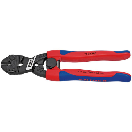 Knipex Cobolt 200mm Compact Bolt Cutters with Sprung Handle Hard Wire Cut 4mm 49197