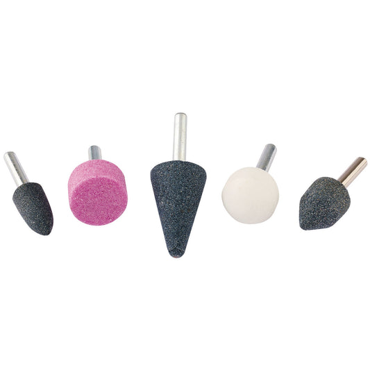 Draper Shank Mounted Grinding Stone Set 6mm 5 Piece Assorted Shapes 49301