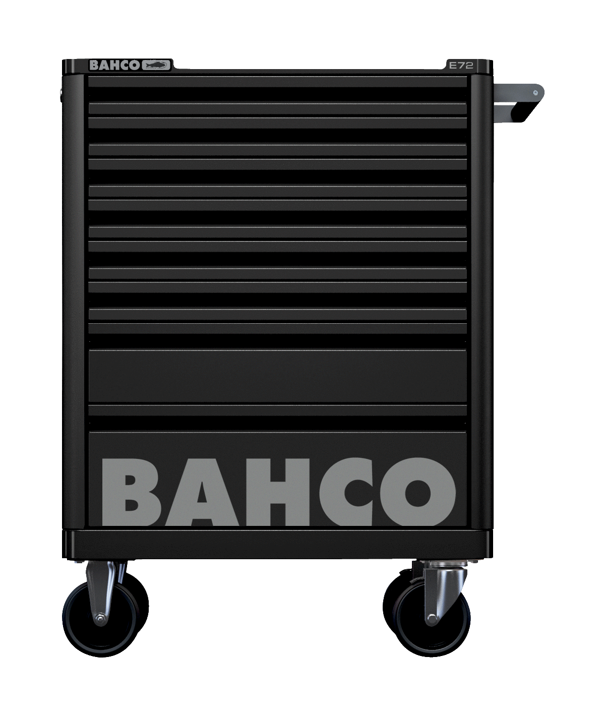 Bahco 8 Drawer Black Tool Box Trolley Workshop Roller Cabinet 26" E72 Storage Hub 1472K8BLACK